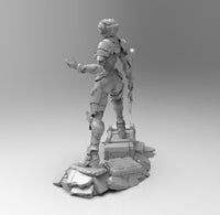 E061 - Cyborg character design, The Sexy cyborg girl with blade, STL 3D model design print download files