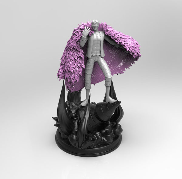 A648 - Anime character design, The Flamingo Guy man, STL 3D model design print download files