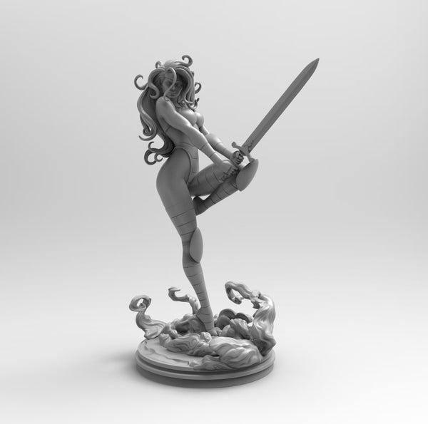 F001 - Comic character design, Hot Glory with sword, STL 3D model design download print file