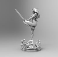 F001 - Comic character design, Hot Glory with sword, STL 3D model design download print file