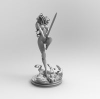 F001 - Comic character design, Hot Glory with sword, STL 3D model design download print file