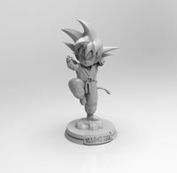 E054 - Anime character design, The little Wukong with blue shirt, STL 3d model design print download files