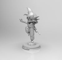 E054 - Anime character design, The little Wukong with blue shirt, STL 3d model design print download files