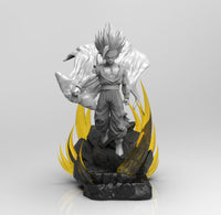 E052 - Anime character design, the wu kong's son with cape, Sun wu fan, STL 3D model design print download files