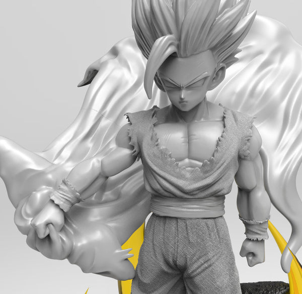 E052 - Anime character design, the wu kong's son with cape, Sun wu fan, STL 3D model design print download files
