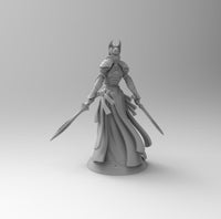 A209 -  Creature design, Female Knight statue, STL 3D model design print download file