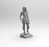E046 - Cyborg character design, The Cyber future female warrior statue, STL 3D model design print download files