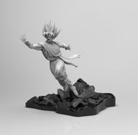 E045 - Anime character design, High five with wukong with yellow hair, STL 3D model design print download files