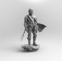 A312 - Movies character design, SW Mando with Kiddo green, STL 3D model design print download file