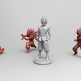 D013 - DBZ Anime character Goku 1 +3 FOC , STL 3D model design print