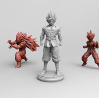 D013 - DBZ Anime character Goku 1 +3 FOC , STL 3D model design print