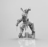 E038 - Samurai character design, The Rabbit samurai with katana, STL 3D model design print download files
