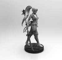 E037 - Games character design, The momiji with blade statue, STL 3D model design print download files