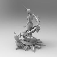 B173 - NSFW Cartoon character design, Ice Magic Girl, STL 3D model design print download file