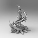 B173 - NSFW Cartoon character design, Ice Magic Girl, STL 3D model design print download file