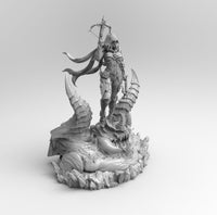 A323 - Character design statue, Demon hunter with 2 Bow, STL 3D model design print download file