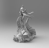 A323 - Character design statue, Demon hunter with 2 Bow, STL 3D model design print download file