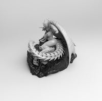 A213 - NSFW games character design, The dragon scale girl, STL 3D model design print download file