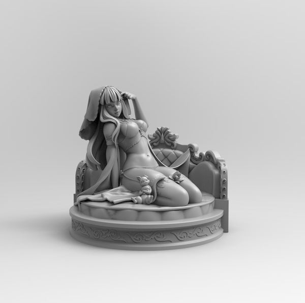 A211 - Anime Rezero Character design, Amelia statue, STL 3D model design print download file