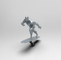 E023 - Comic character design, The SIlver guy with board in the universe, STL 3D model design print download files