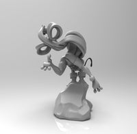 E006 - NSFW Anime character design, The Frog Girl Hero, STL 3D model design print download files