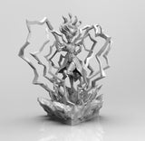 E007 - Character design statue, The Magician Lightning statue, STL 3D model design print download files