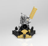 E017 - Samurai character design, The Samurai Joker with canon ball weopon, STL 3D model design print download files