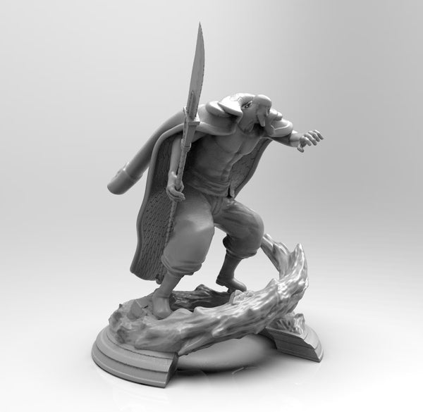 A652 - Anime character design, The White beard character design, STL 3D model design print download files