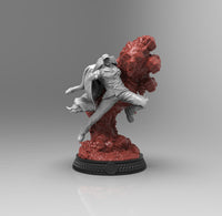 E084 - Anime character design, The Captain Akainu statue fight pose, STL 3D model design print download files