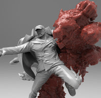 E084 - Anime character design, The Captain Akainu statue fight pose, STL 3D model design print download files