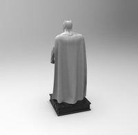 E086 - Comic hero character design, The Ben in black suit with cape, STL 3D model design print download files