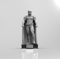 E086 - Comic hero character design, The Ben in black suit with cape, STL 3D model design print download files