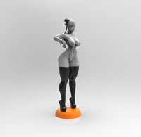 E091 - Games character design, Hot and sexy Chun lie statue, STL 3D model design print download files