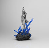 E108 - Comic character design, The Ice female hero, STL 3D model design print download files