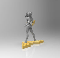 E137 - Comic character design, The 60S WW with golden shield statue design, STL 3D model design print download files