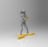 E137 - Comic character design, The 60S WW with golden shield statue design, STL 3D model design print download files