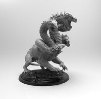 E153 - Legendary creature design, THe five head Hydra dragon design statue, STl 3D model design print download files