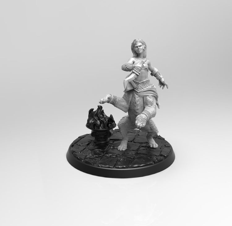 E154 Legendary creature design, The Lamia half bear half human chara