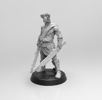 E157 - Legendary warrior design, The Undead mask warrior character design, STL 3D model design print download files