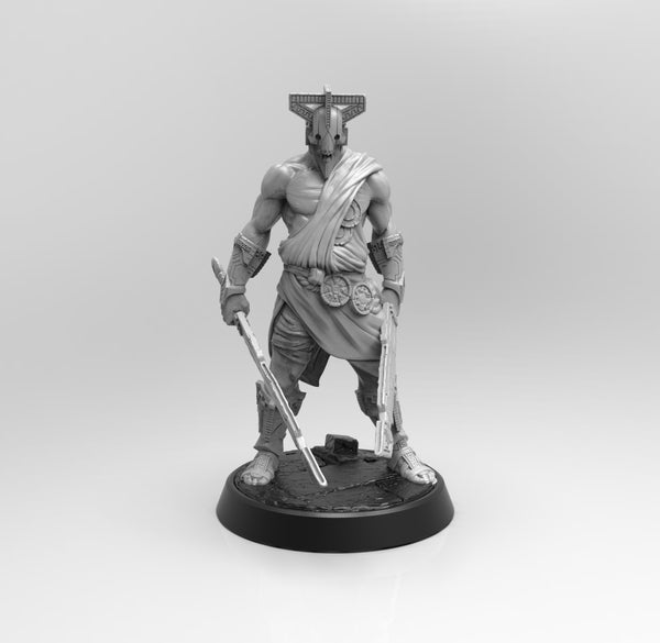 E157 - Legendary warrior design, The Undead mask warrior character design, STL 3D model design print download files