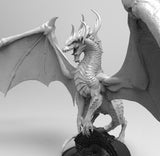 E166 - Legendary dragon design statue, The Green dragon on the rock design, STL 3D model design print download files