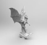 E164 - Legendary dragon design, The Silv Drag design statue, STL 3D model design print download files