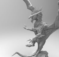 E164 - Legendary dragon design, The Silv Drag design statue, STL 3D model design print download files
