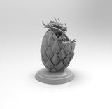 E169 - Legendary dragon design, Cute twins baby dragon egg, STL 3D model design print download files