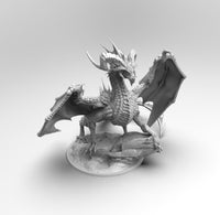 E177 - Legendary dragon design, The Elder Black Dragon, STL 3D model design print download files