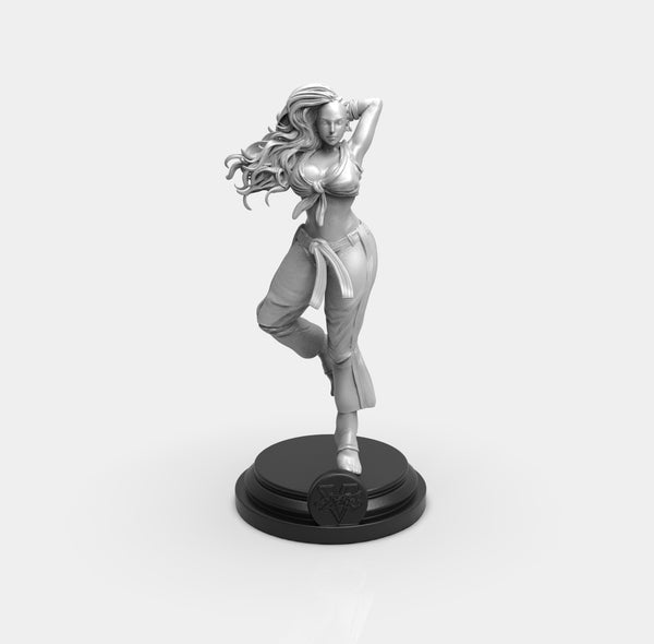 E284 - Games character design, The Kimino Version of Laurah Matsudah, STL 3D model design print download files