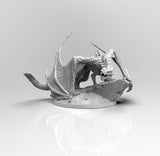 E192 - Legendary dragon statue, The Magma Fire dragon in Young version, STl 3D model design print download file