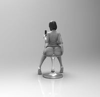 E202 - Waifu character design, The cellphone girl , STL 3D model design print download files