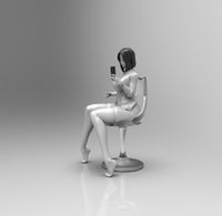 E202 - Waifu character design, The cellphone girl , STL 3D model design print download files