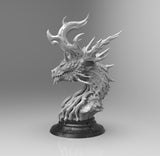E209 - Legendary dragon design statue, The Dragon bust design, STL 3D model design print download files